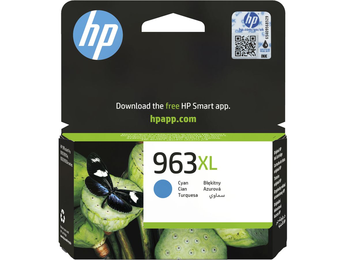 HP 963XL High Yield Cyan Original Ink Cartridge