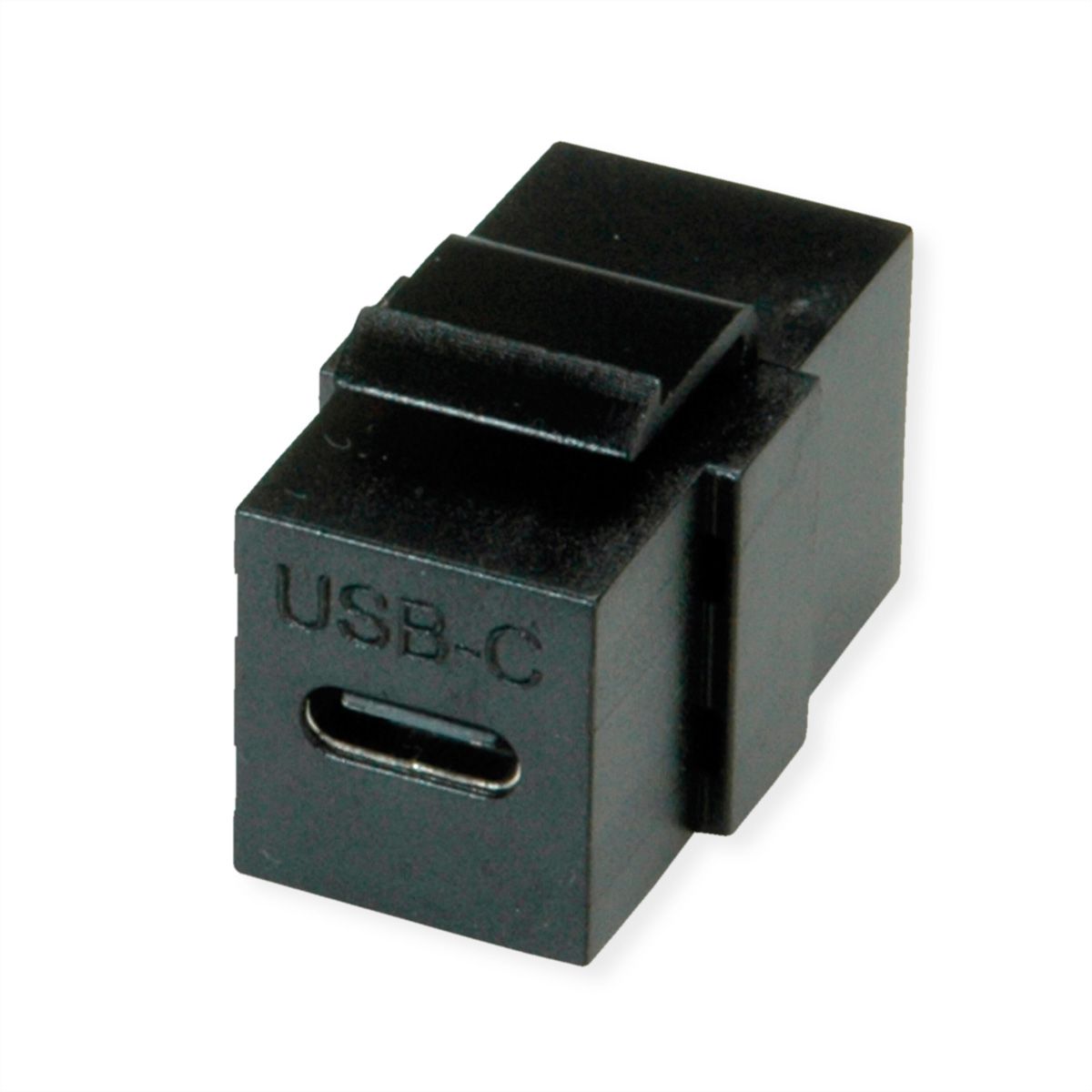VALUE USB Type C Keystone module, zwart