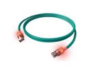 EasyLan S/FTP DualBoot LED Patch Cable Cat.6A, RJ45 / RJ45, LSOH, turquoise, 7 m