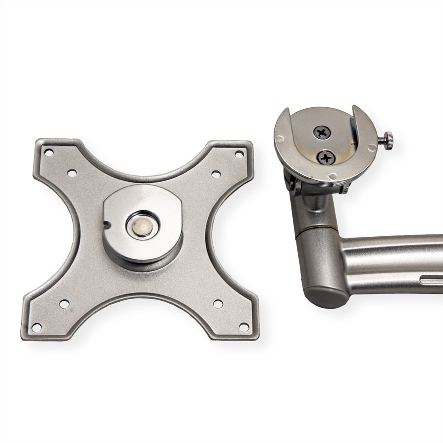 VALUE Dual LCD Monitor Arm, Desk Clamp, 4 Joints, height adjustable separately
