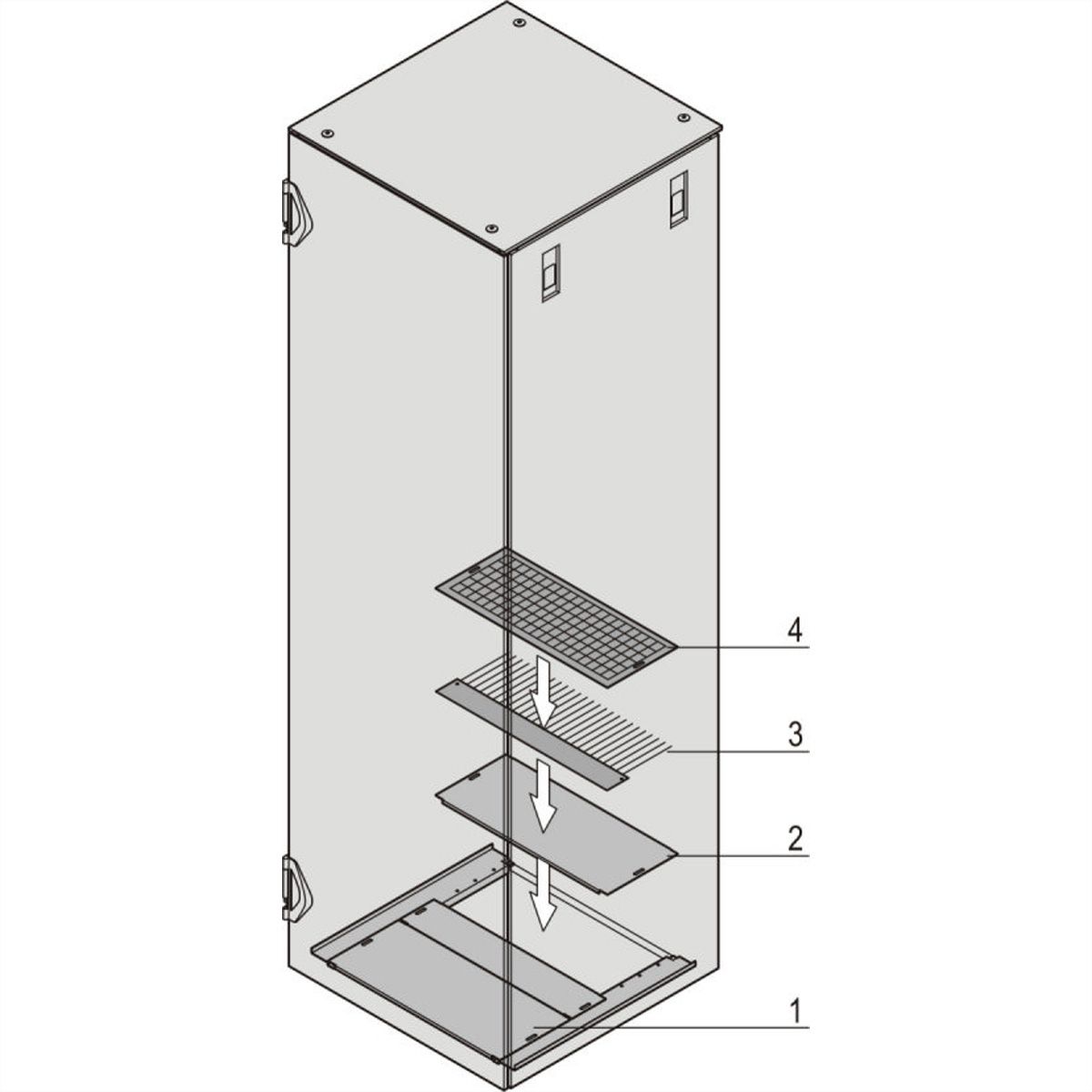 SCHROFF Varistar Base Plate, Multi-Piece, 600W 300D