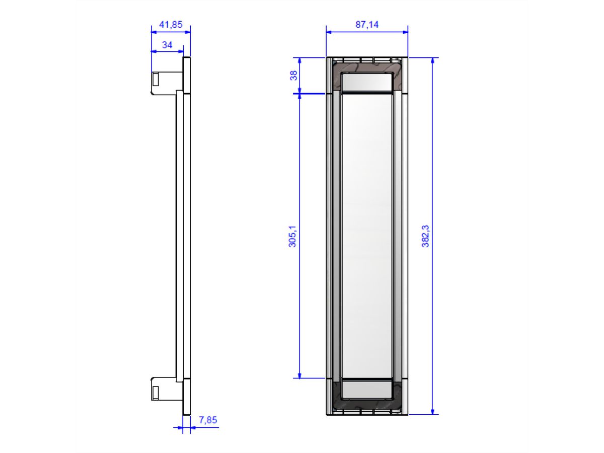 BACHMANN SCHERMKAP 6-voudig RAL9010, afdekraam wit