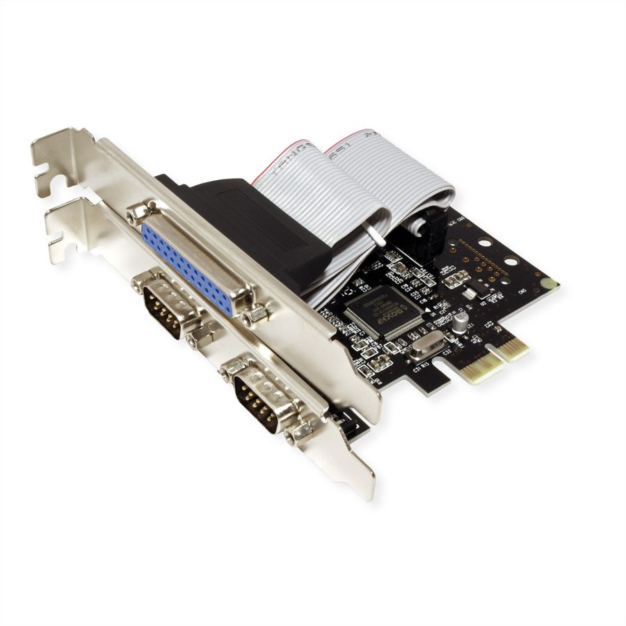 VALUE PCI-Express-Kaart, Serieel RS232, D-Sub 9, 2 Poorts, Parallel EPP/ECP2S, 1 Poort