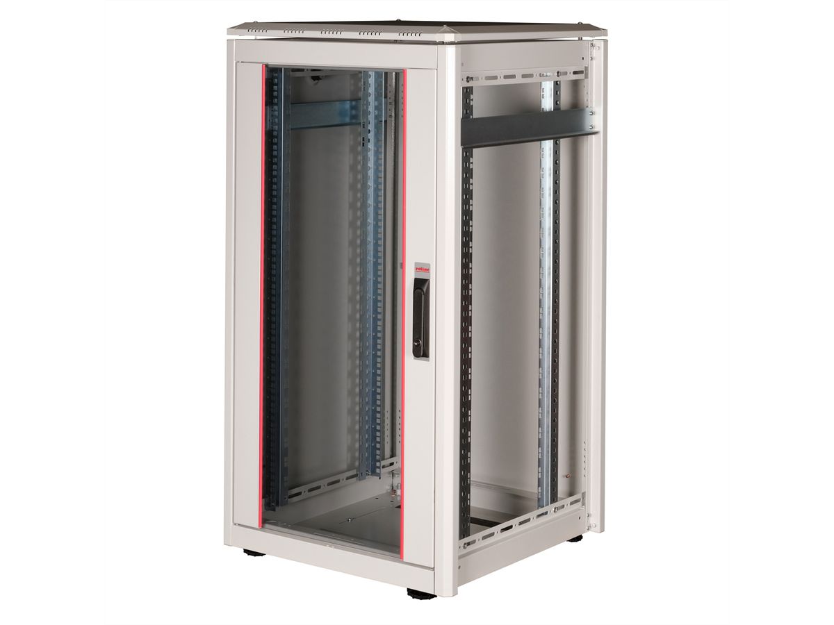 ROLINE 19-inch netwerkkast Pro 22 U, 600x600 BxD Glazen deur grijs