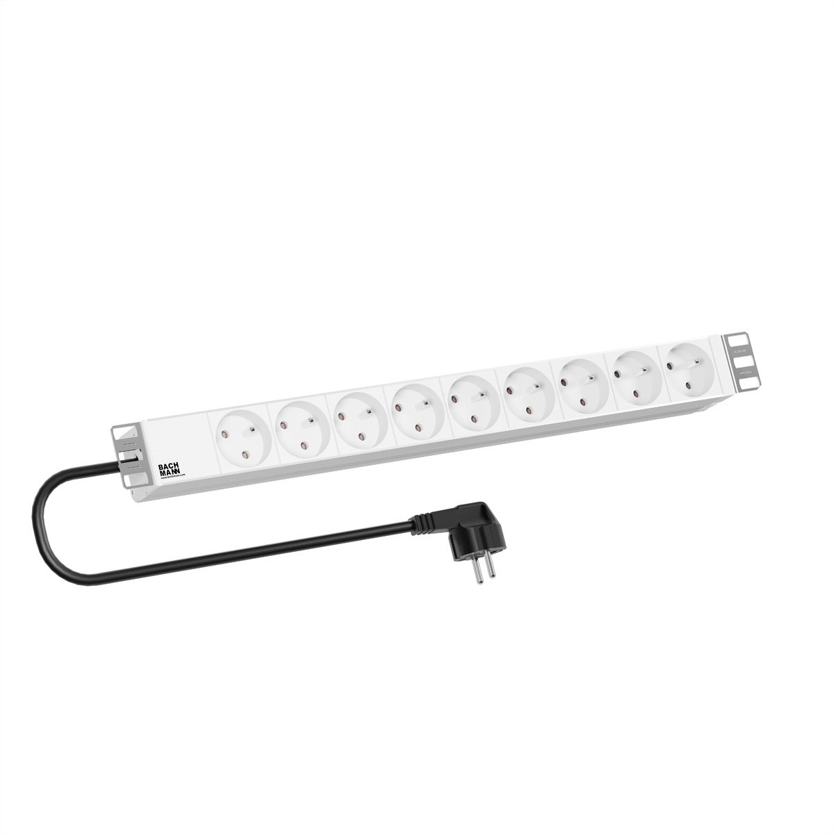 BACHMANN 19"-Steckdosenleiste 1HE 9xUTE, 2 m