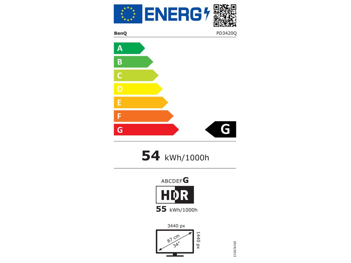Benq PD3420Q 86,4 cm (34") 3440 x 1440 Pixels Quad HD LED Grijs