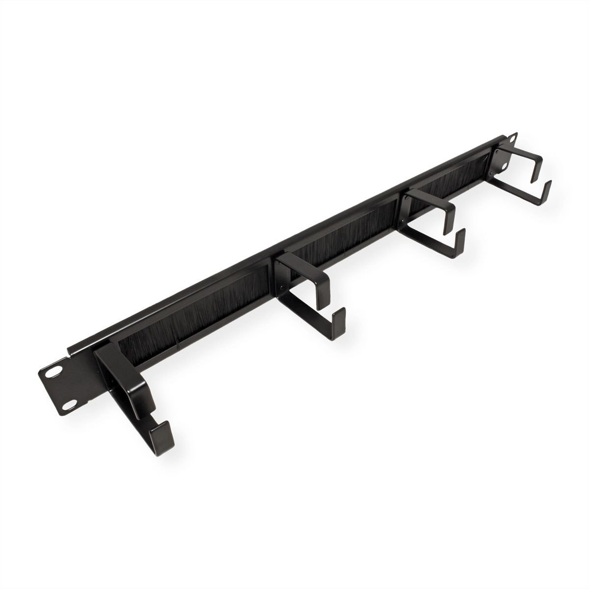19" Cable Management 1 UH with Brush Seal, 4 Metal rings (G-Type), black