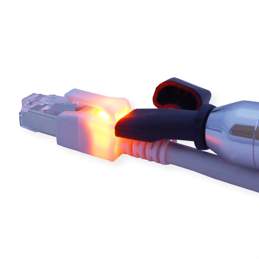 EasyLan S/FTP DualBoot LED Patch Cable Cat.6 (Class E), LSOH, grey, 0.5 m