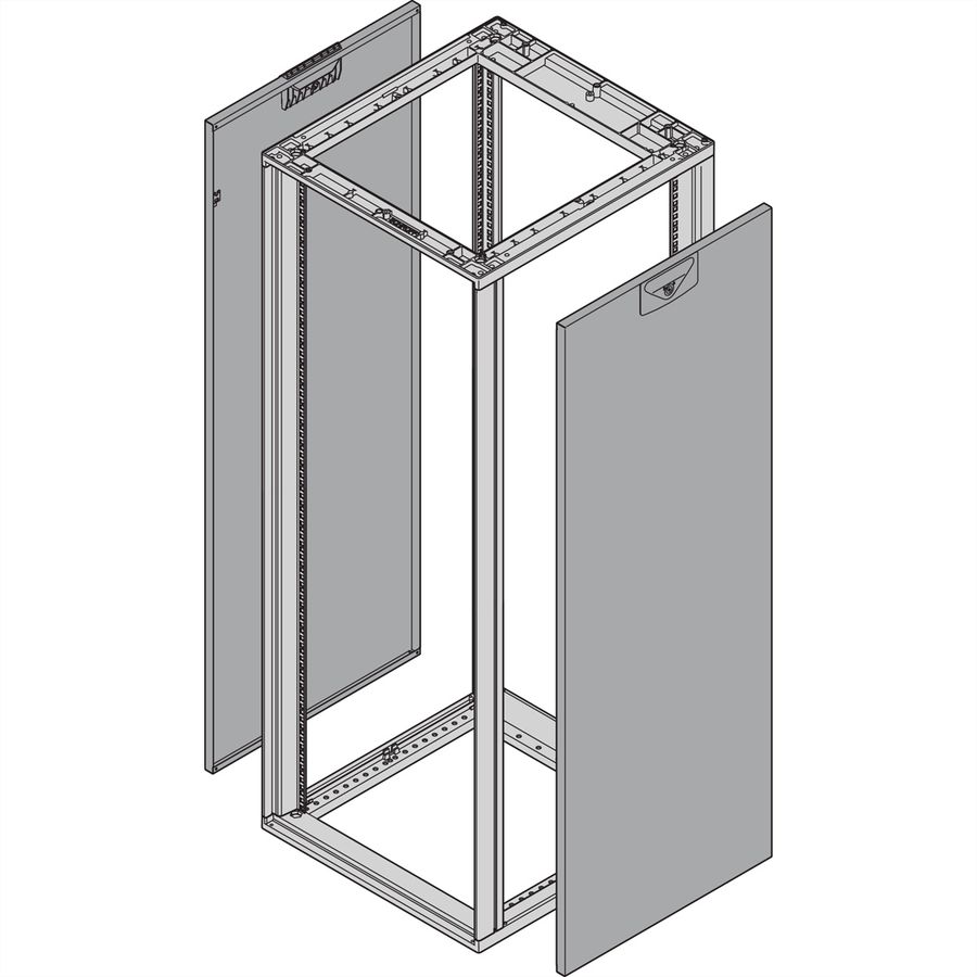 SCHROFF Novastar Side Panel for Heavy-Duty, RAL 7021, 12 U 1000D