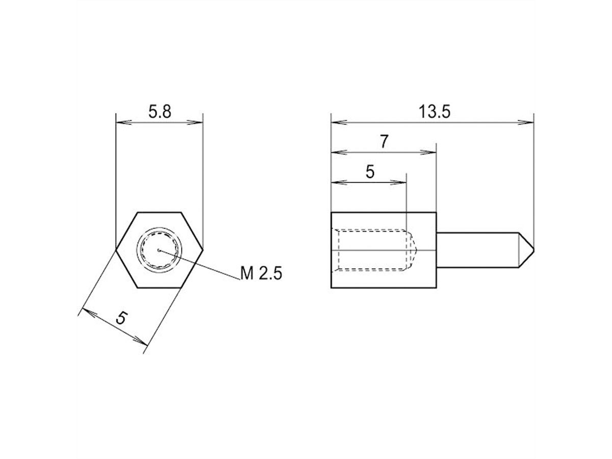 SCHROFF PMC Mezzanine Board Spanning Keying / Codering Pin