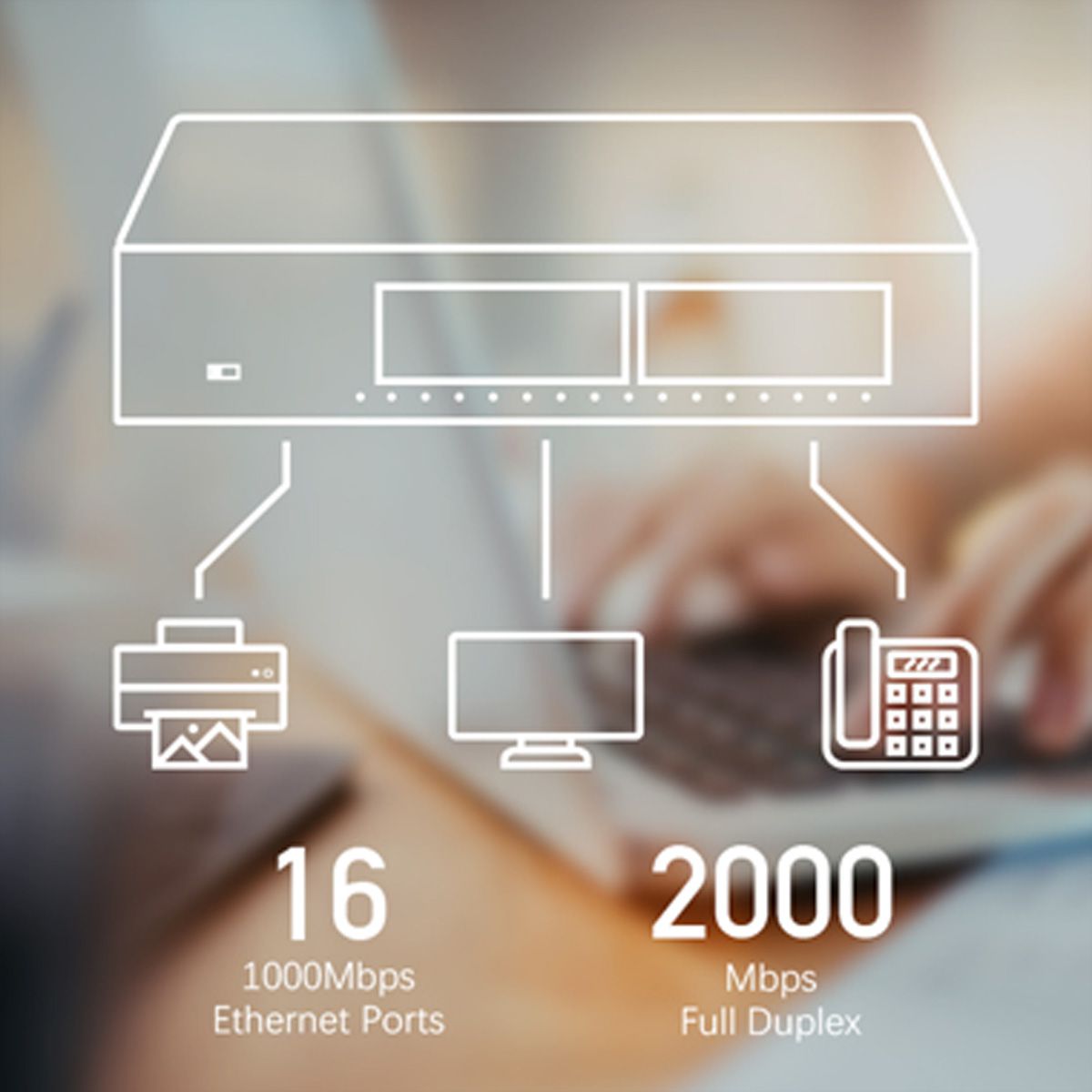 CUDY GS1016 16-poorts Gigabit Metalen Switch