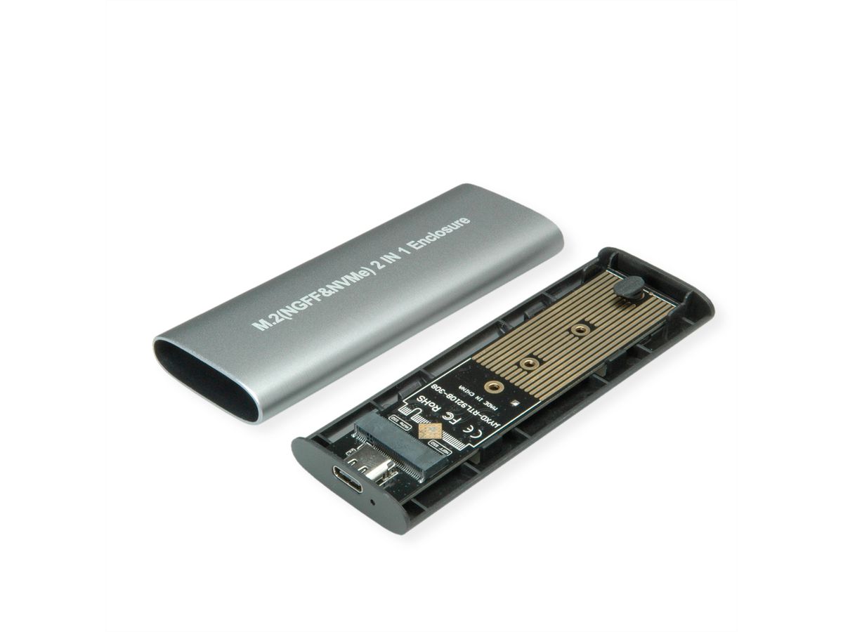 VALUE Externe SSD behuizing, M.2, NVMe naar USB 3.2 Gen 2 Type C