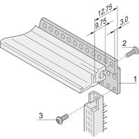 SCHROFF Z-Rail for Connector, EN 60603-2, 40 HP