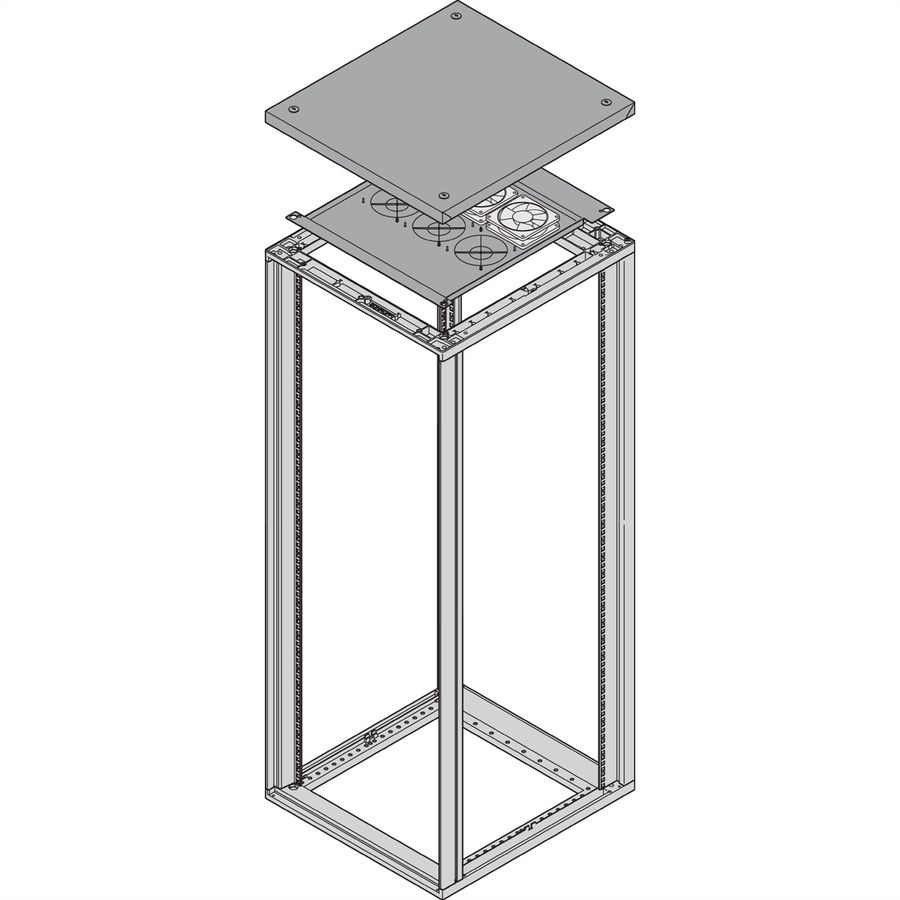SCHROFF Novastar Fan Top Cover With 2 Fans, Fan Height 25 mm, 553W 500D