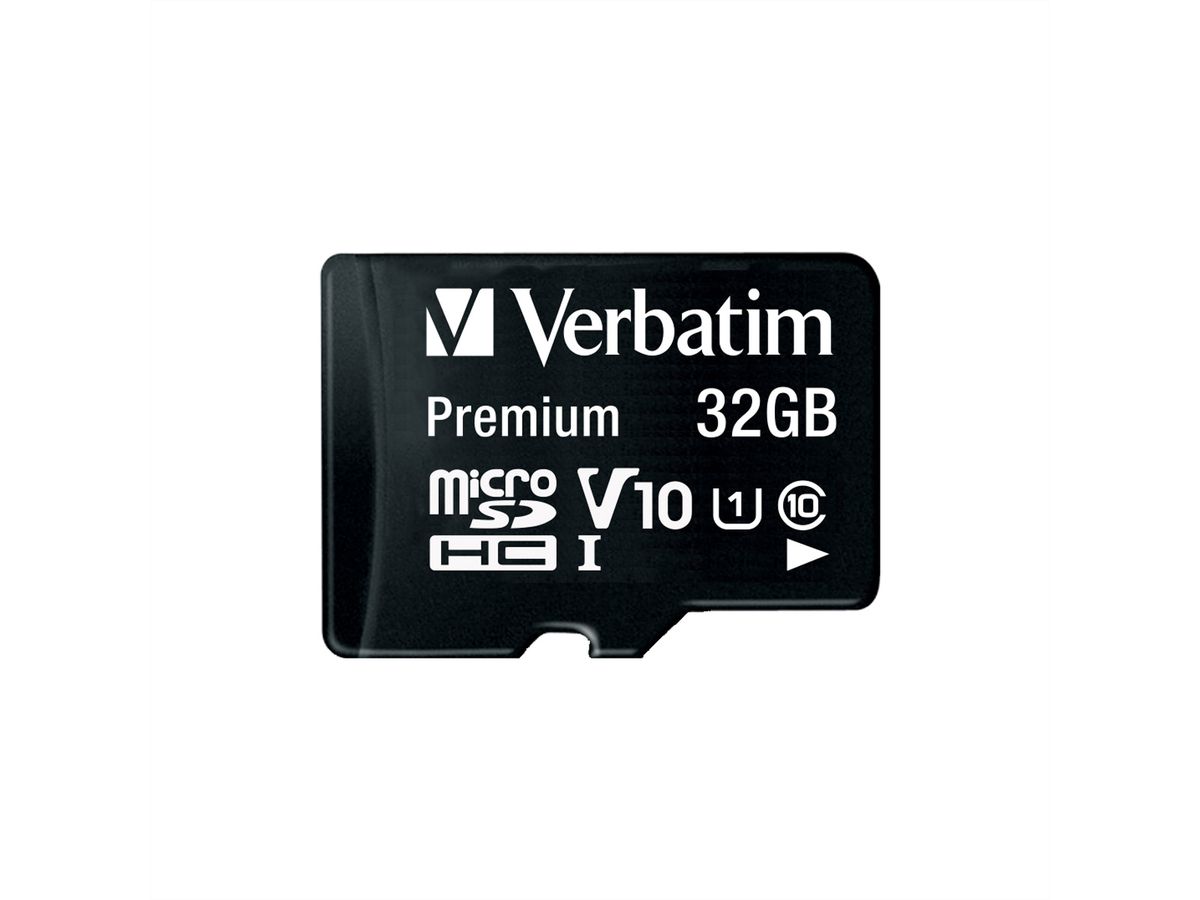 VERBATIM microSDHC Card 32GB Class 10 Retail
