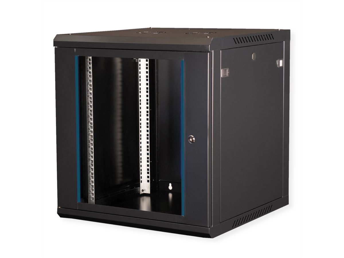 VALUE 19-Zoll Wandgehäuse 12HE, 600x600mm schwarz, Bausatz