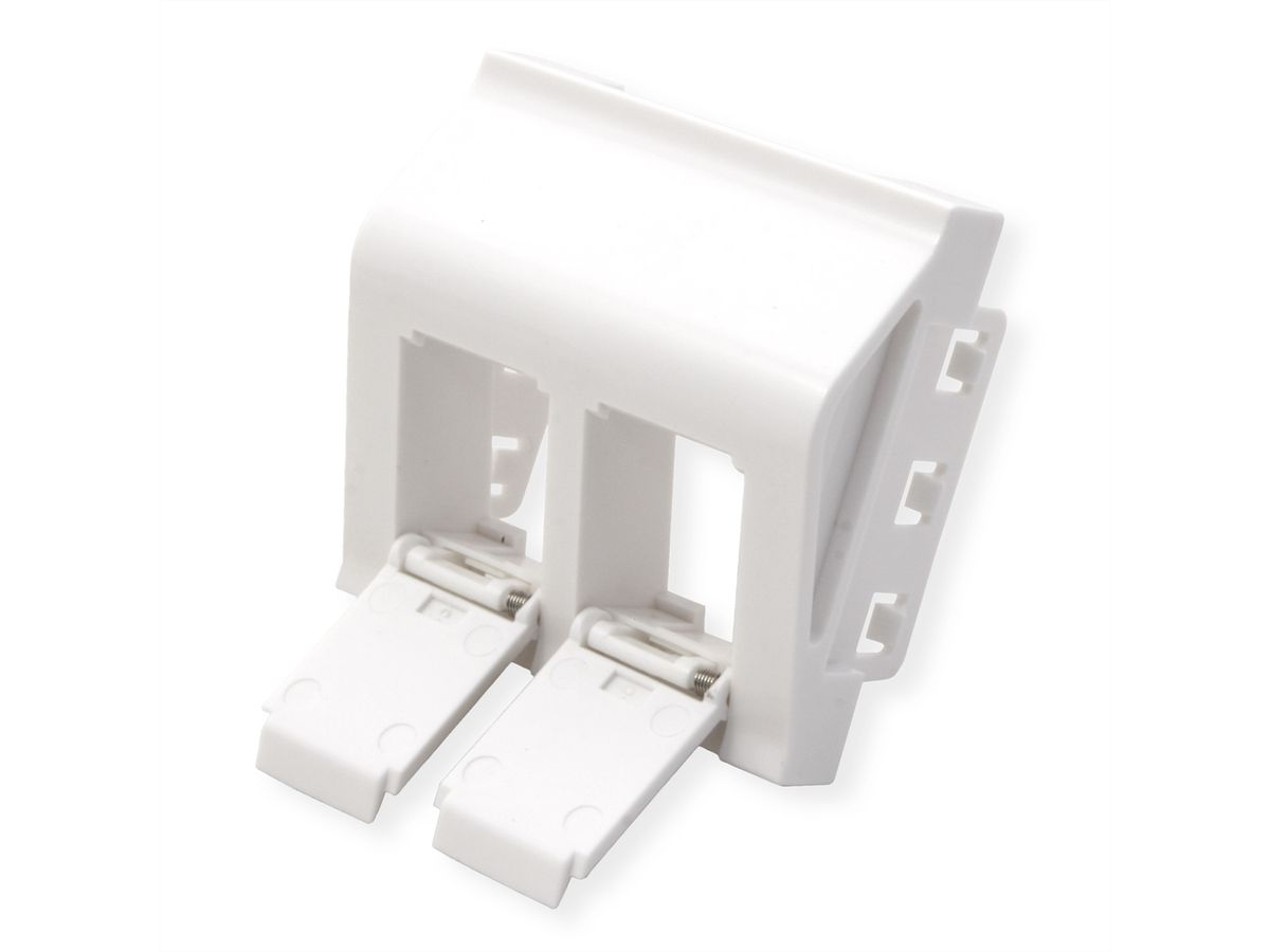 METZ CONNECT Keystone Anschlussdose 45x45 mm, 2 Port unbestückt, reinweiß RAL 9010