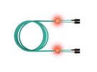 saCon Patch cables LED-Duplex 50/125µm OM3, SC/SC, turquoise, 1 m