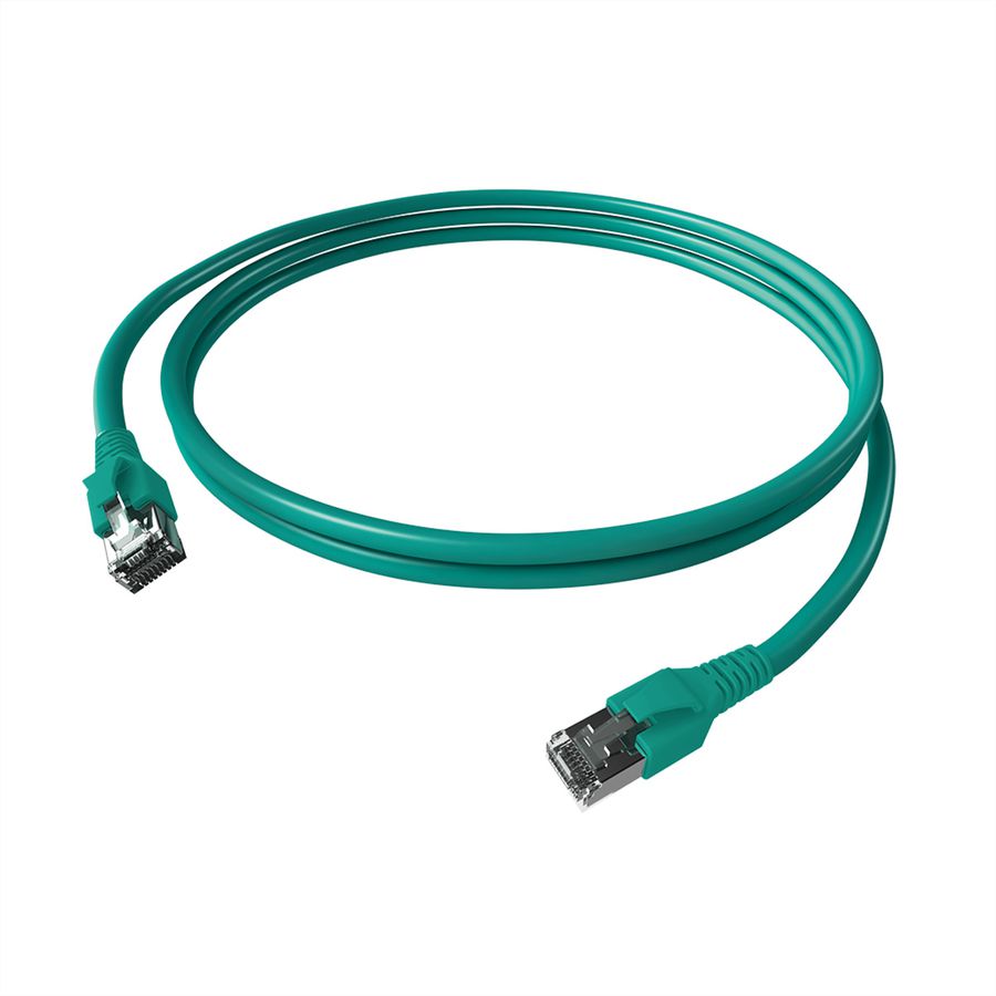 EasyLan FlexBoot Patchkabel Kat.6A, S/FTP, turkoois, 2 m