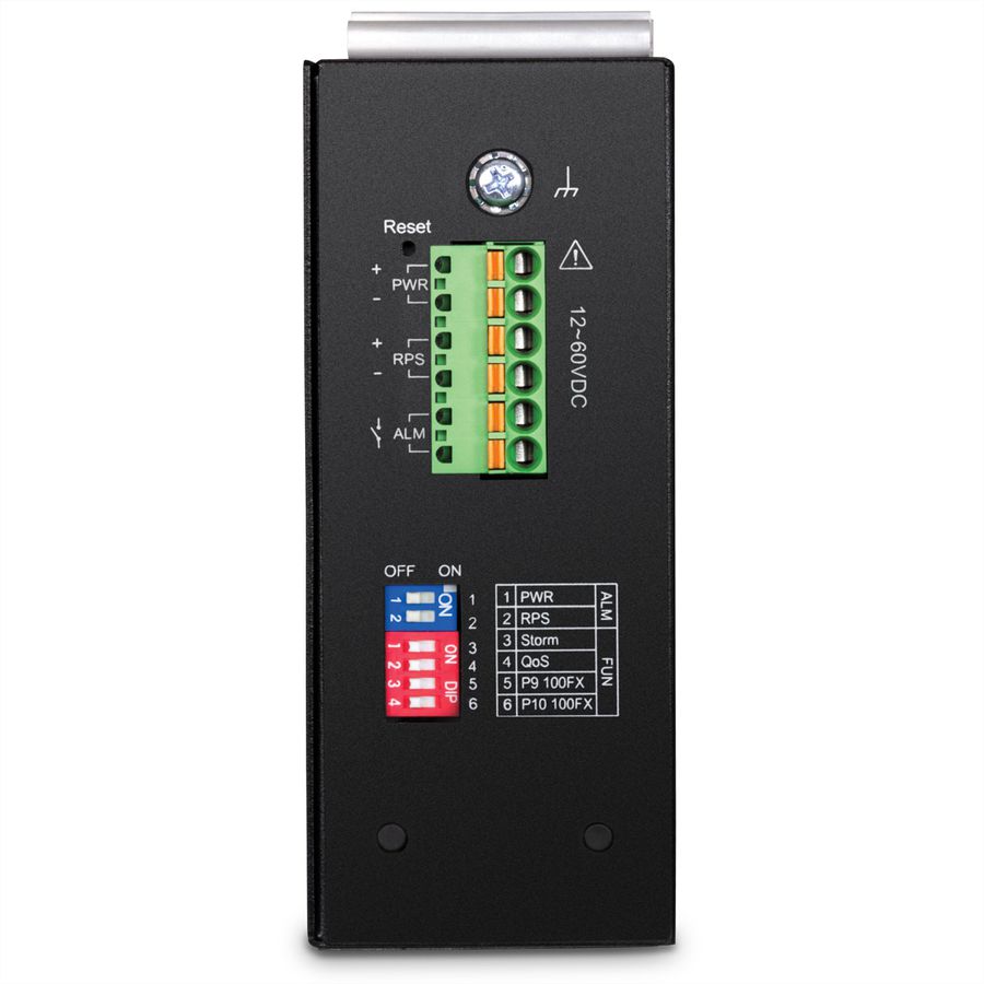 TRENDnet TI-G102i DIN-Rail Switch 10-poorts Industriële Gigabit L2