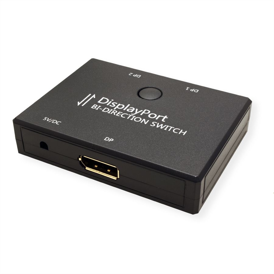 VALUE 4K DisplayPort-switch, 2-weg, bidirectioneel