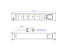 BACHMANN POWER FRAME 4xUTE 1xUSB A/C 22W 0.2m GST18