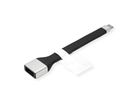 ROLINE USB 3.2 Gen 2 siliconen kabel, Emark, C-A, M/F, 10Gbit/s , zwart, 11 cm