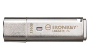 Kingston Technology IronKey Locker+ 50 USB flash drive 256 GB USB Type-A 3.2 Gen 1 (3.1 Gen 1) Zilver