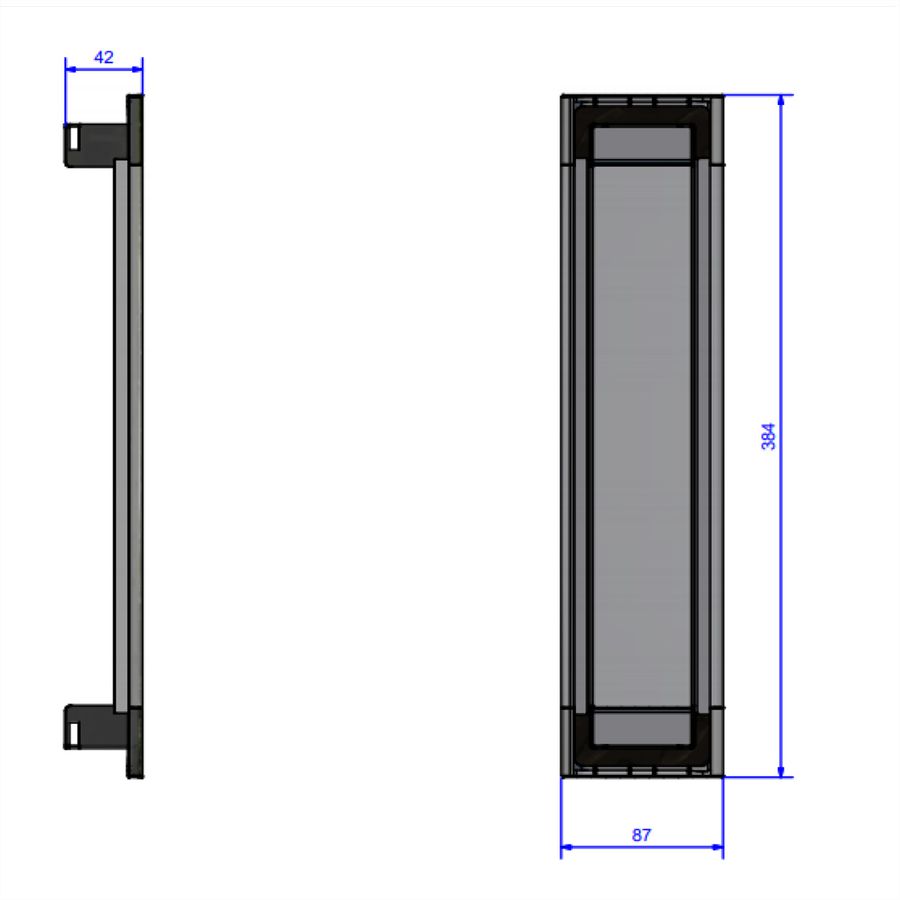 BACHMANN POWER FRAME COVER 6-voudig met deksel zwart
