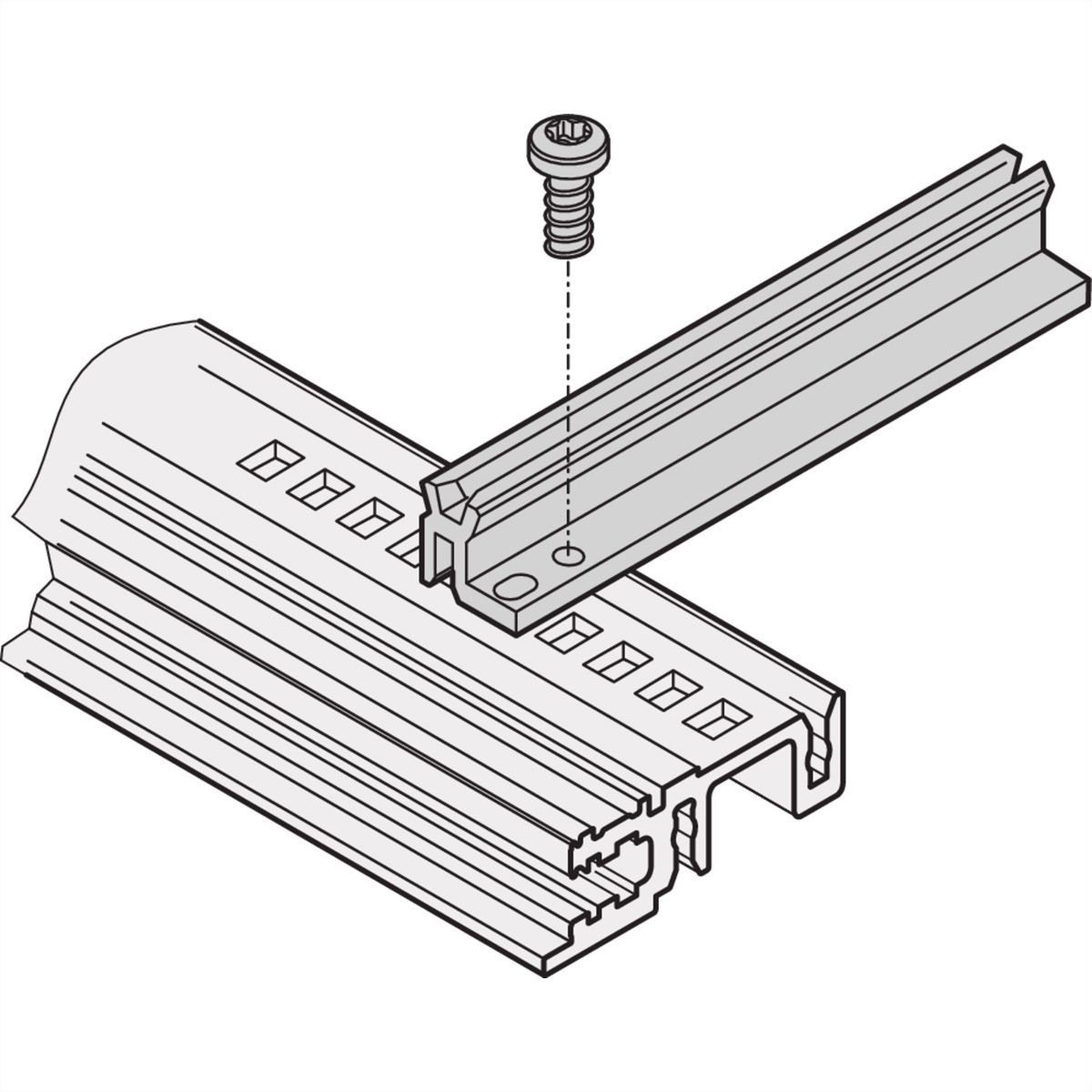 SCHROFF Guide Rail Accessory Type for Heavy PCBs, Extra Strong, Aluminum, 160 mm, 2 mm Groove Width, Silver