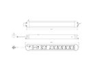 BACHMANN PRIMO socket strip 6+1x earthing contact, master & slave, aluminium, 1.75 m