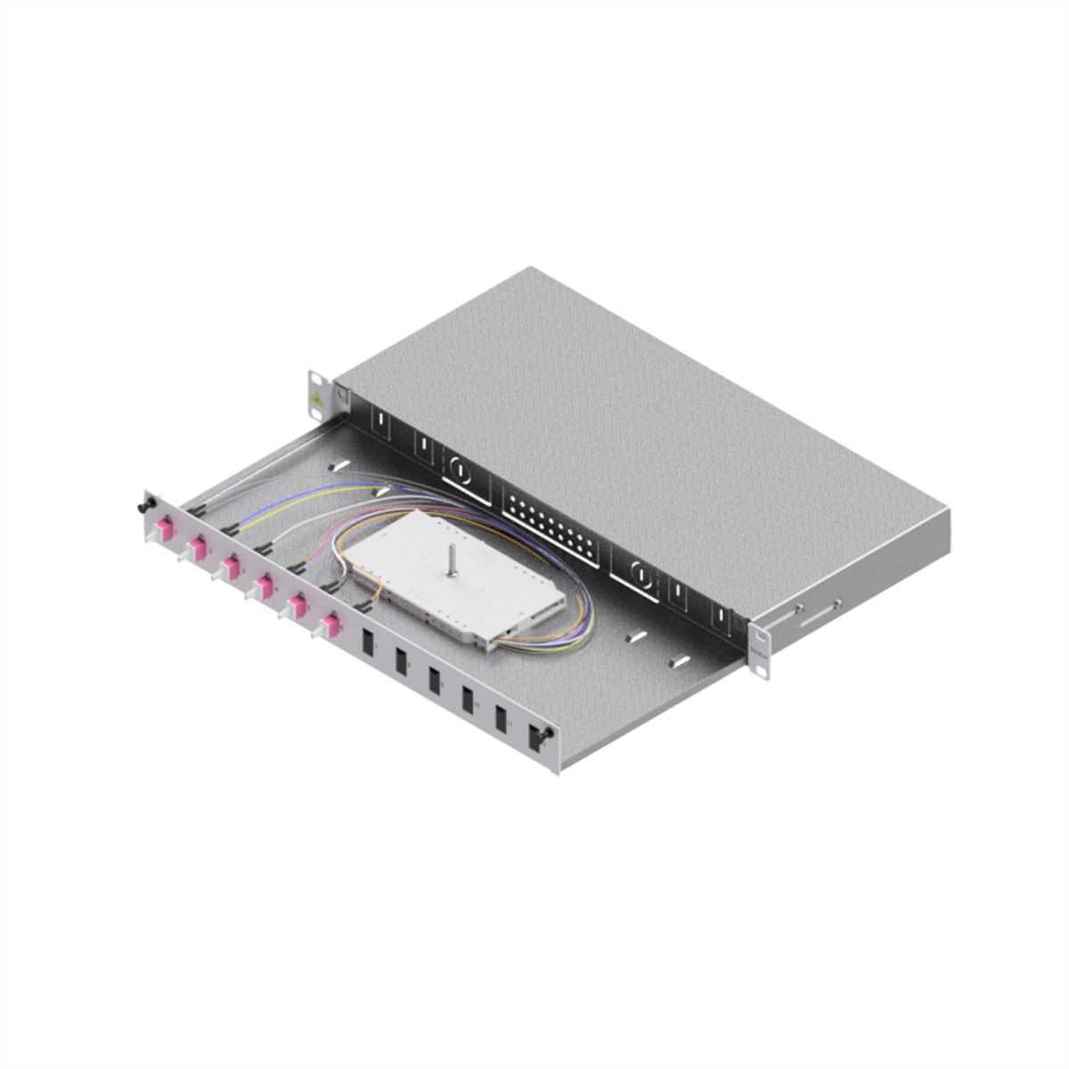 FO Splice Housing, Grade C 19" 1U, 12 Ports, 6x LC-Duplex, OM4