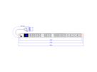 BACHMANN BN0500 19" PDU 1HE 16xC13 4xC19, vermogensmeting, aansluiting CEE 16A, blauw