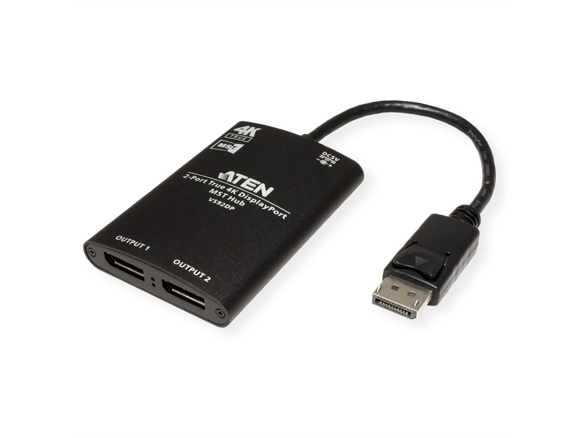 ATEN VS92DP 2-Port True 4K DisplayPort MST Hub