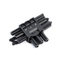BACHMANN verdeelblok WIELAND GST18 1xIn/2xOut, plat, zwart