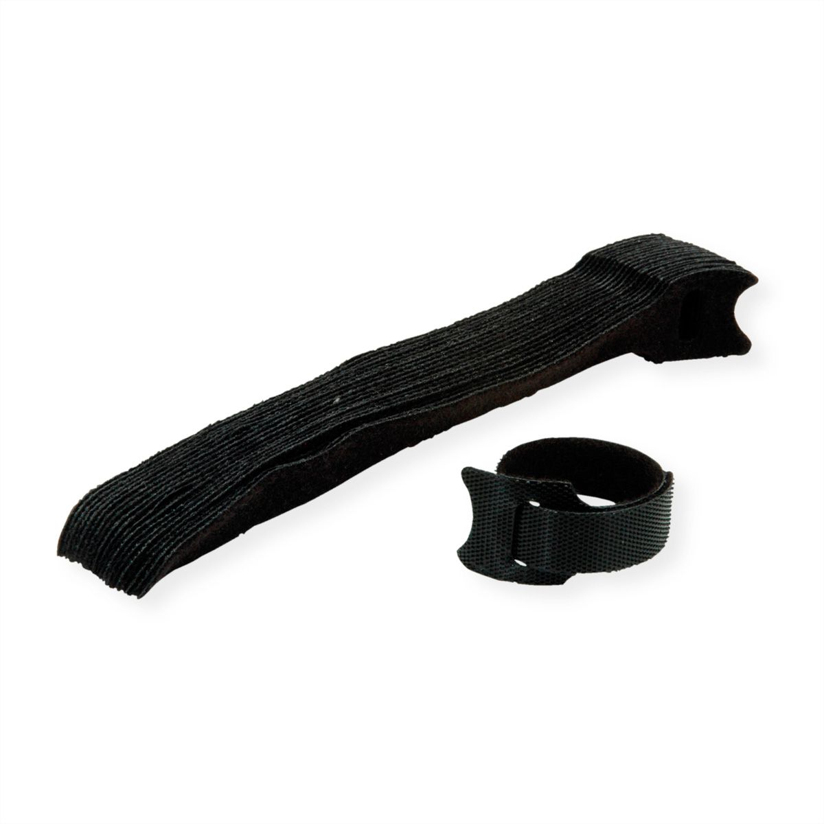 VALUE Strap Cable Binder with Flap, 20 pieces/set, black, 15 cm