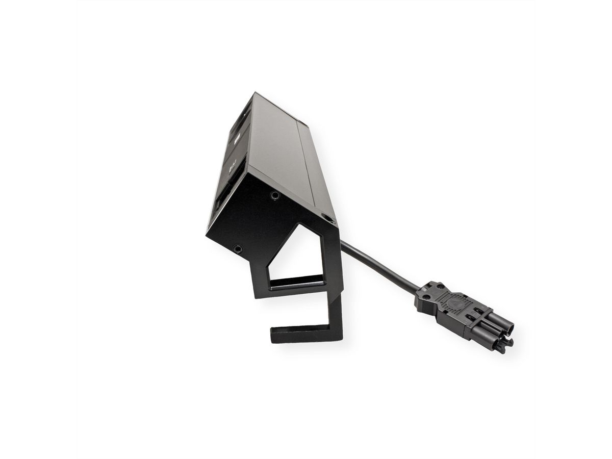 BACHMANN DESK2 2xUTE 1xUSB C 60W 1xCM 0.2m GST18 RAL9005