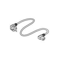 SCHROFF Mains Cable, SCHUKO/UTE to IEC C13-Angled, Grey