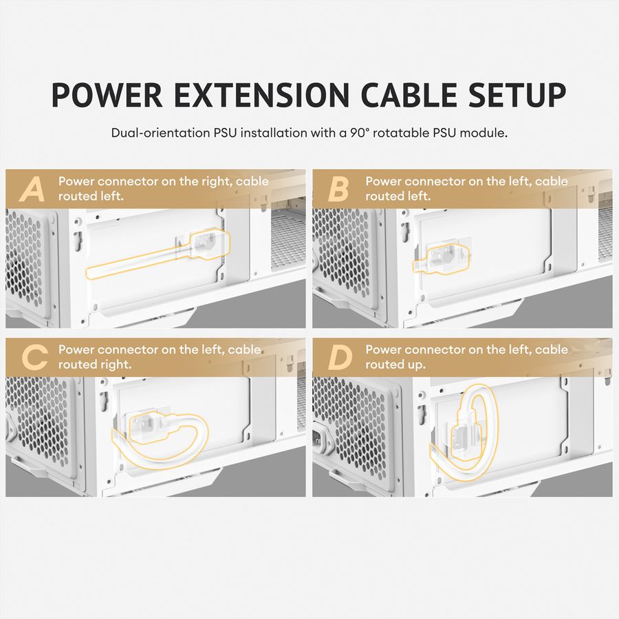 ANTEC Constellation C6 Curve Air White PC Case ATX Midi Tower, white