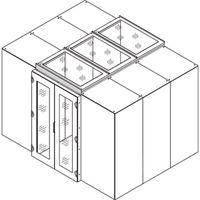 SCHROFF Aisle Door Cover Mask for Unequal Heights, Swing Door Adapter Panel, 130H