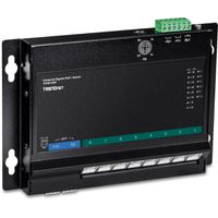 TRENDnet TI-PG102F PoE+ Switch 10-poorts industriële wandmontage Toegang aan de voorzijde