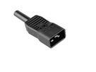 BACHMANN IEC320 C20 16A/250VAC IEC plug, Screw connection, black