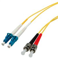 Quality LWL-Kabel Single Mode E9/125µm OS2, LC/ST, gelb, 10 m
