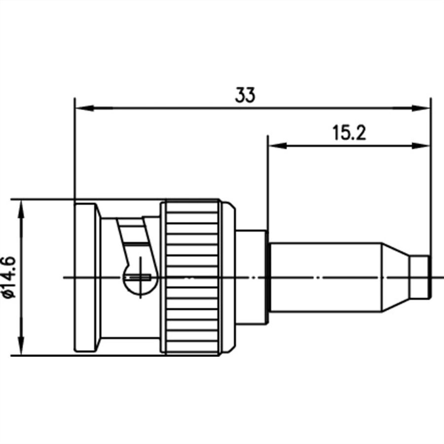 TELEGÄRTNER BNC-Crimpstecker 50 Ohm für RG-316/U