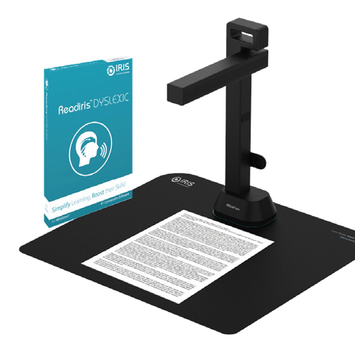 IRIScan Desk 6 Pro A3-documentscanner voor dyslexie, Mobiele desktop camera scanner