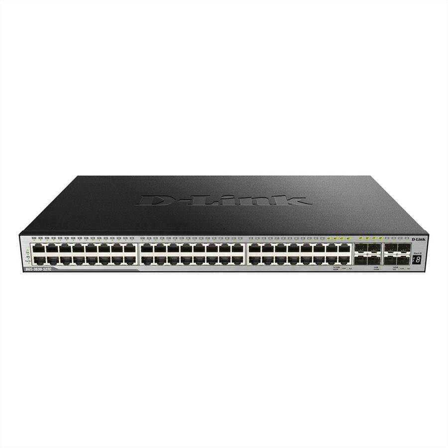D-Link DGS-3630-52TC/SI/E 52-Poorts Layer 3 Gigabit Stack Switch (SI)