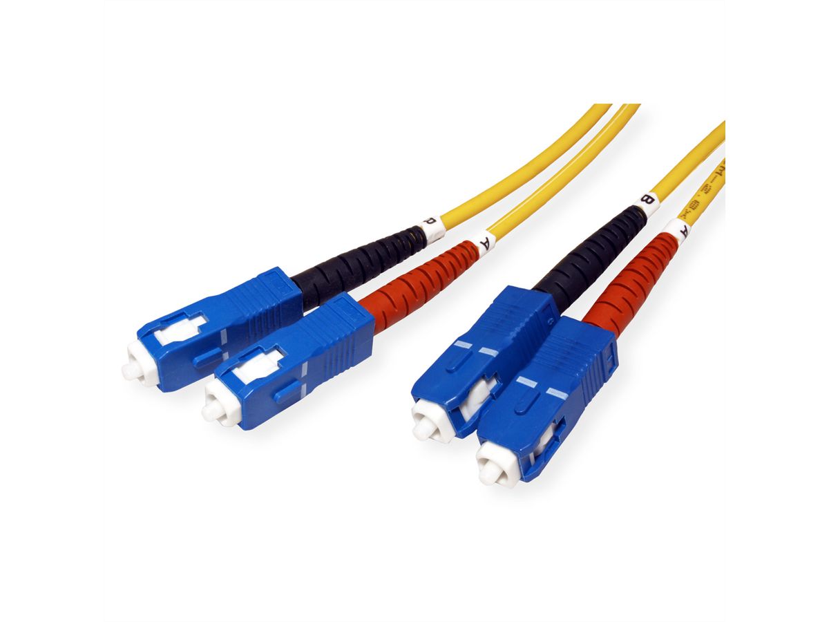 Quality LWL-Kabel Single Mode E9/125µm OS2, SC/SC, gelb, 7,5 m