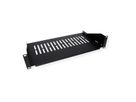 VALUE 19"-Legplank,  485 x 250mm, 2HE, max. 15kg, zwart