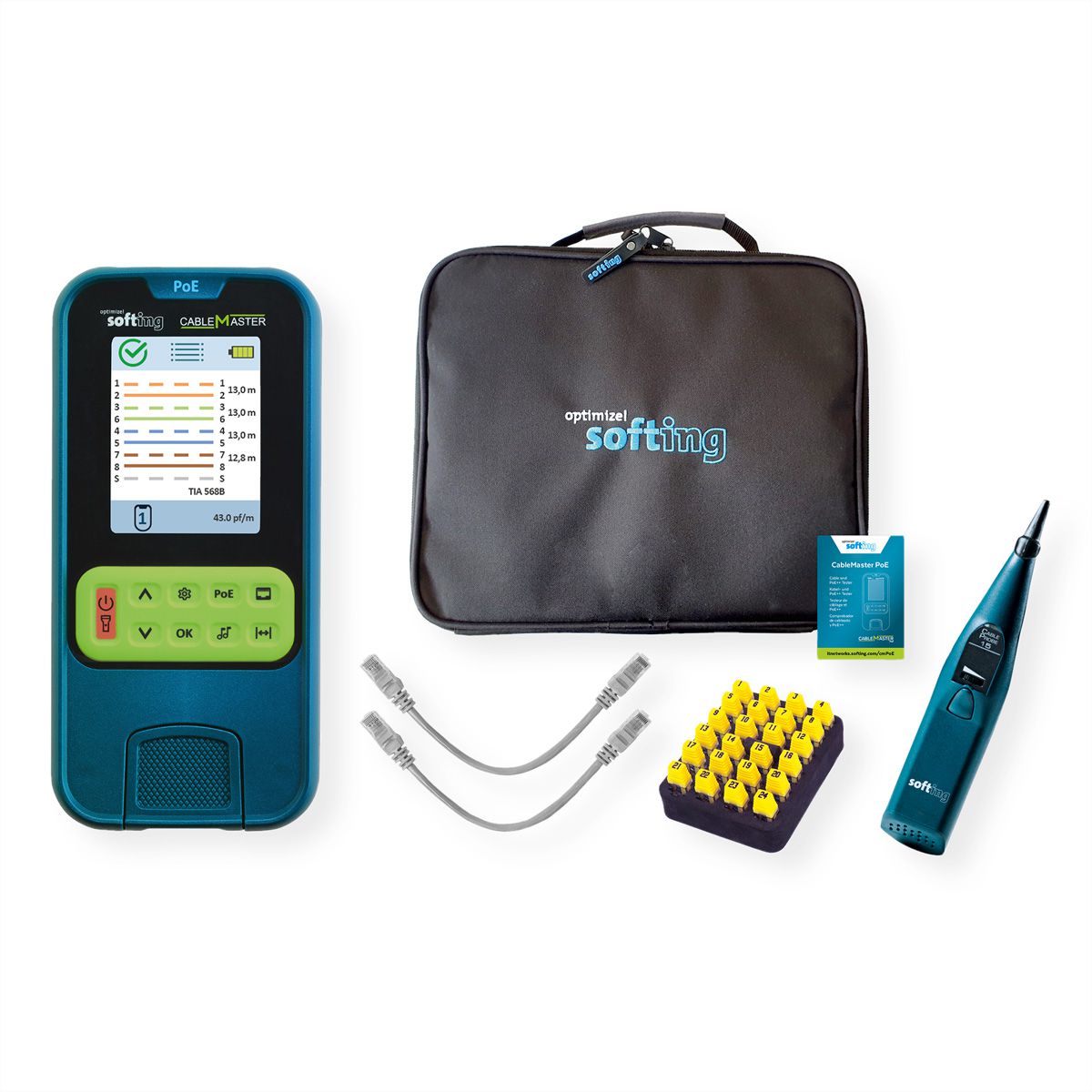 SOFTING CableMaster PoE Kit, Wiring and PoE++ tester