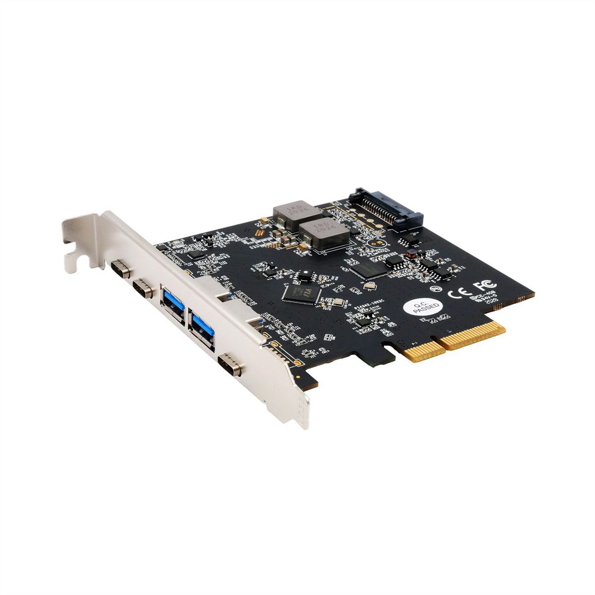 EXSYS EX-12007 5 Port USB 3.2 Gen2 PCIe Karte 2x USB-A und 3x USB-C